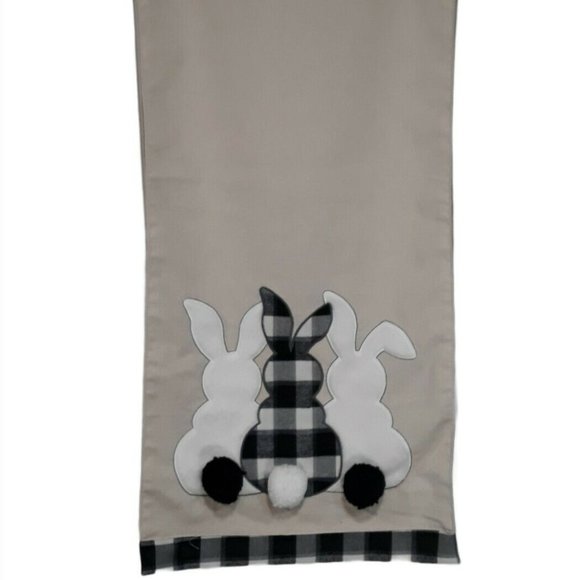 Cotton & Co. Easter Bunny Table Runner Pom Poms - Picture 1 of 5